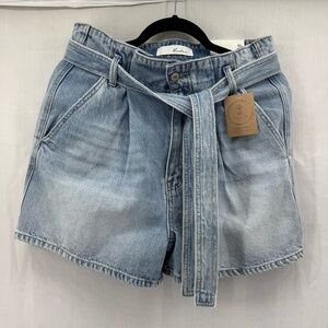KanCan Camie Paperbag Ultra High Rise Belted Shorts womens KC7832M